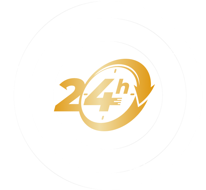 A black background featuring white text that reads "Remote First-Model Virtual Assistant 24h Services Hybrid Support," accompanied by a circular logo.