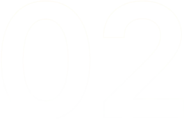 A black number '02' with white text.