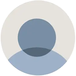 A circle surrounded by multiple blue circles arranged in a graphic design layout.